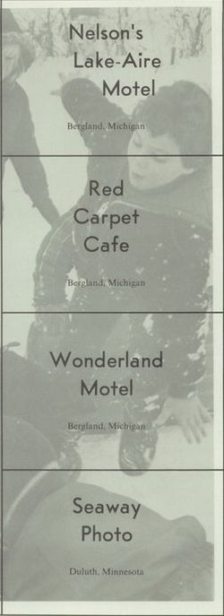 Lake Gogebic Motel (Wonderland Motel) - Yearbook Ad
